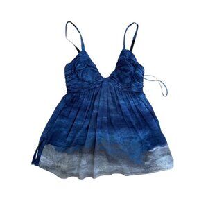 Prada Bustier Ombré Babydoll Top